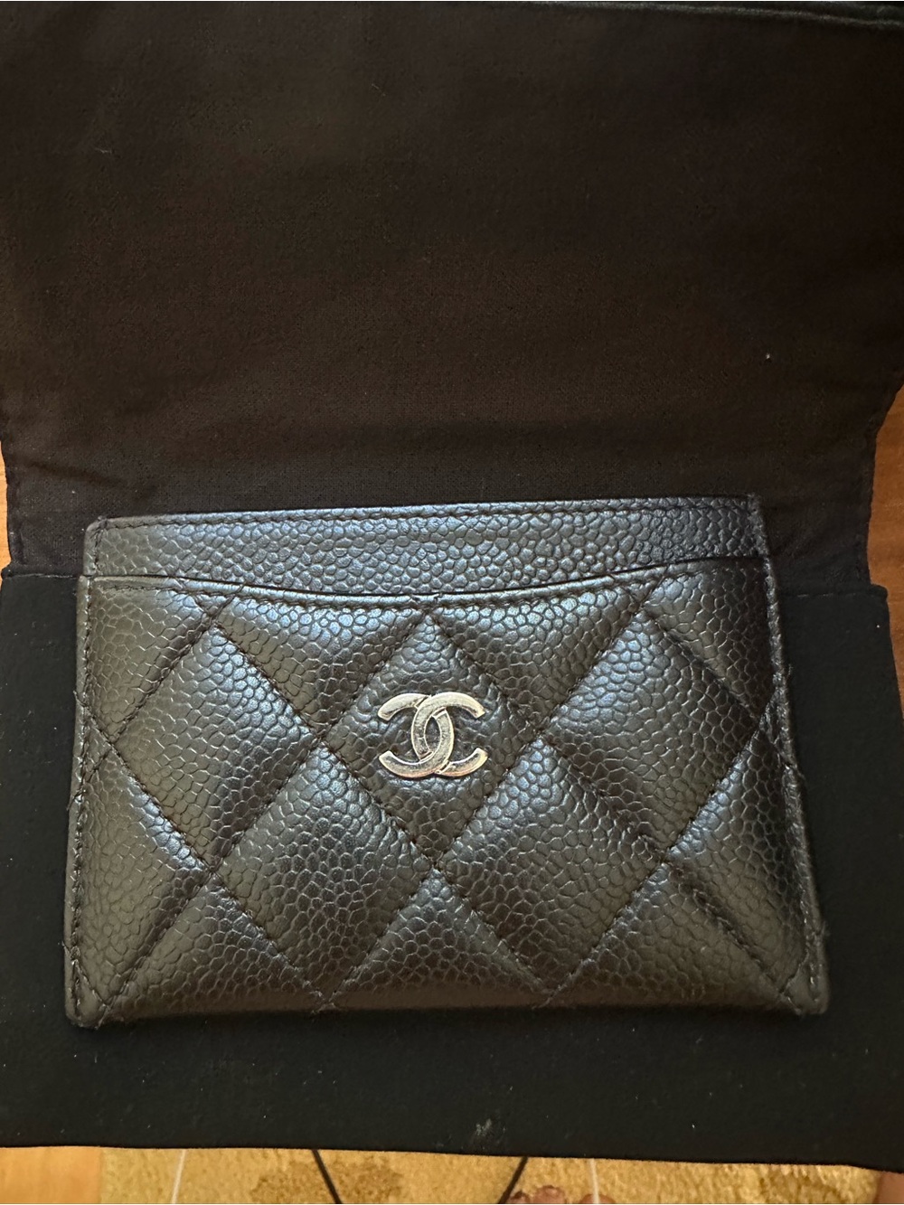 Chanel Black Caviar Card Case